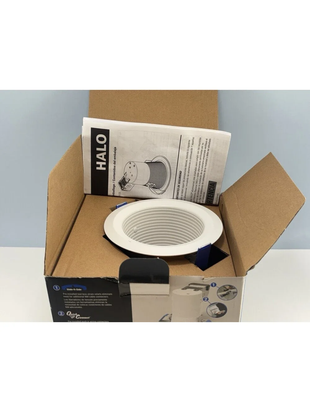 (4-Pack) HALO CEZ 4 in. Recessed Light Canless EZ-Trim Lamp-Based Direct Mount